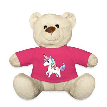 Rêve arc-en-ciel de licorne - Nounours - rose - Devant