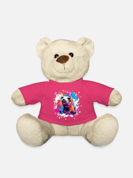 Farbexplosion Seehund Popart - Teddy - Pink