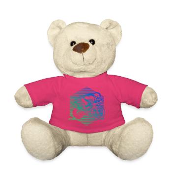 Attention aux fans de vélo de route, déclaration simple - Nounours - rose - Devant