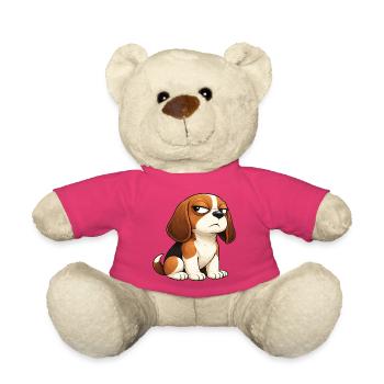 Arrogant Beagle Cartoon Hund Comic Eingeschnappt - Teddy - Pink - Vorne