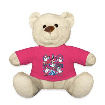 Phare de la Mouette de vacances en mer Baltique - Nounours - rose - Devant