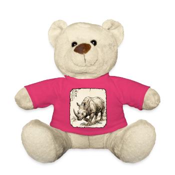 Nashorn Asiatisch Rhinozeros - Teddy - Pink - Vorne