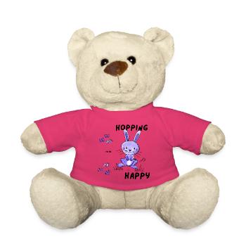 Bunny_hopping_to_be_happy - Nounours - rose - Devant