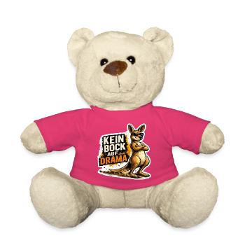 Känguru Kein Bock auf Drama – Lustiger Spruch Sonn - Teddy - Pink - Vorne
