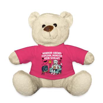 Horror-Abend: Popcorn, Monster, Kein Schlaf - Teddy - Pink - Vorne