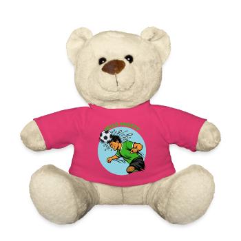 Kopfball Cartoon-Fußballheld - Teddy - Pink - Vorne