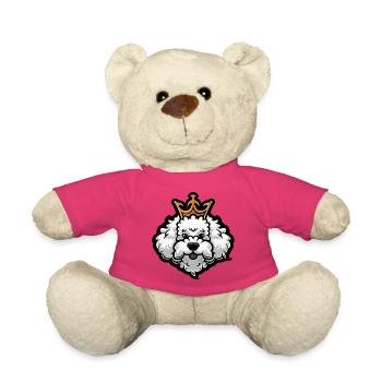 Couronne de chien caniche - Nounours - rose - Devant