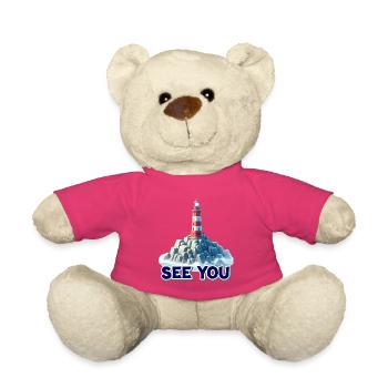 Lighthouse on the rock lake You - Teddy Bear - pink - Front