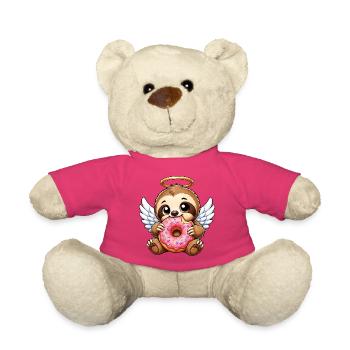Mignons paresseux avec des ailes auréole d’ange - Nounours - rose - Devant