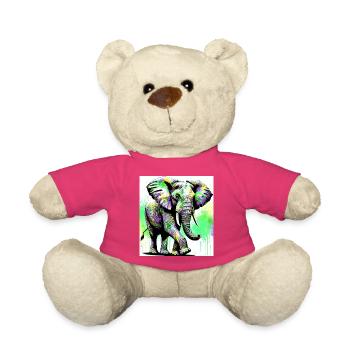 éléphant - Nounours - rose - Devant