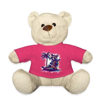 Raccoon Beer Funny Booze - Nounours - rose - Devant