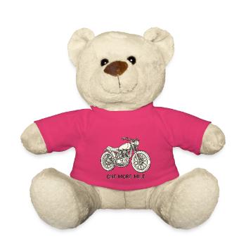 Another kilometer of vintage motorcycle - Teddy Bear - pink - Front