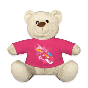 Snowboard Graphics - Teddy Bear - pink - Front