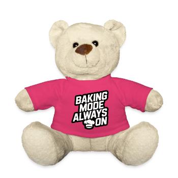 Backmodus immer an lustiger Back Spruch - Teddy - Pink - Vorne