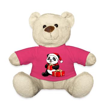 Pandas Weihnachten - Teddy - Pink - Vorne