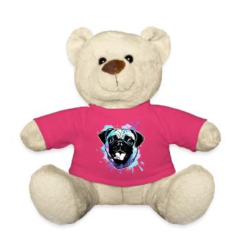 Chien carlin - Nounours - rose - Devant