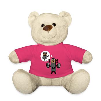 Batterie Mindset Bodybuilding Powerlifting Gym - Teddy - Pink - Vorne