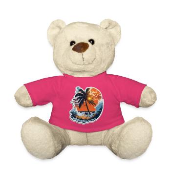 Coucher de soleil - Nounours - rose - Devant