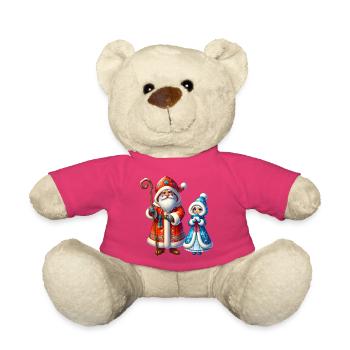 Ded Moroz Snegourotchka, Père Noël russe - Nounours - rose - Devant