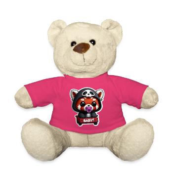 Panda bébé en capuche noir - Nounours - rose - Devant