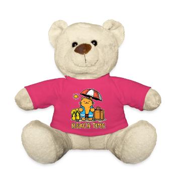 Beach Time 1 - Teddy Bear - pink - Front