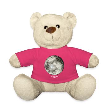 Schau dir den Mond an, er ist kostenlos (weiße Buchstaben) - Teddy - Pink - Vorne