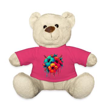 Fleurs d’hibiscus - Nounours - rose - Devant