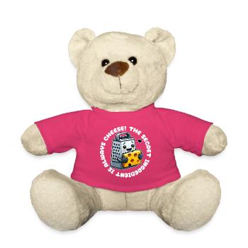 Le secret est toujours le fromage - une conception de cuisine amusante - Nounours - rose - Devant