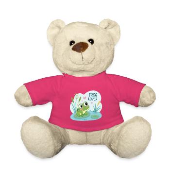 frog lovers - Teddy Bear - pink - Front