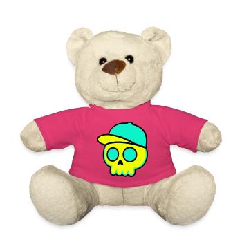 Casquette fluo Streetwear - Nounours - rose - Devant