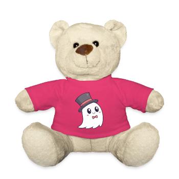 Fantôme chic chapeau et nœud papillon - Nounours - rose - Devant