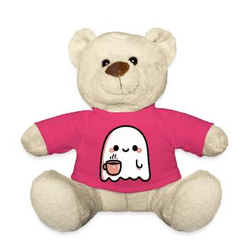 Fantôme Souriant et Café Pastel - Nounours - rose - Devant