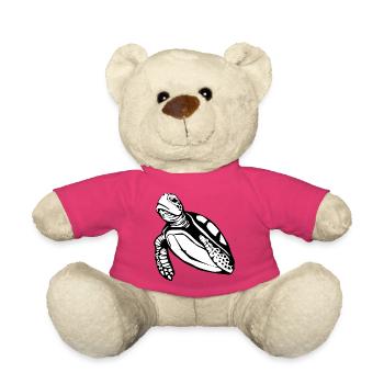 Schildkröte Schildkröten T-shirt Geschenk - Teddy - Pink - Vorne