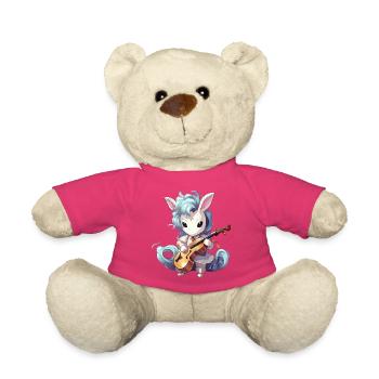 La licorne jouant du violon - Nounours - rose - Devant