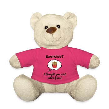 Faire de l’exercice ? Je croyais que tu avais dit frites en plus ! - Nounours - rose - Devant
