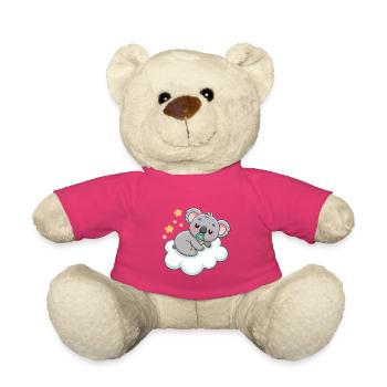 Baby-Koala-Träumer auf Pastellwolke - Teddy - Pink - Vorne