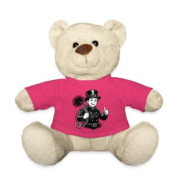 Fröhlicher Schornsteinfeger Cartoon - Teddy - Pink - Vorne