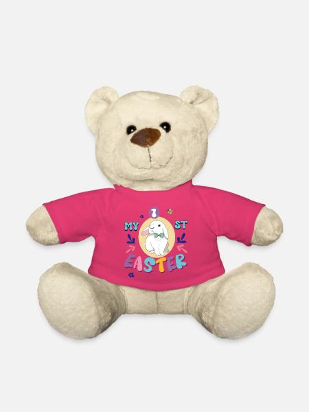 Mon premier Las, un lapin mignon avec un nœud - Nounours - rose