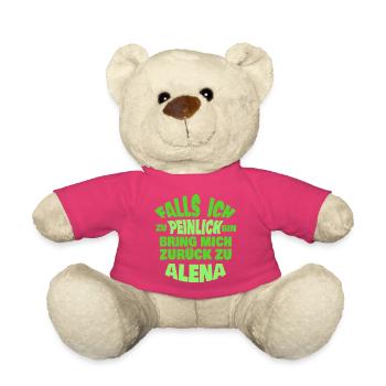 Geschenk für Alena - Teddy - Pink - Vorne
