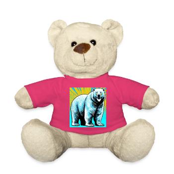 ours blanc - Nounours - rose - Devant