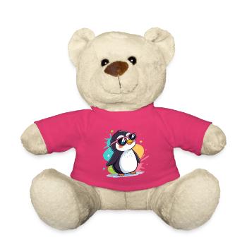 Pingouin cool pop lunettes roses - Nounours - rose - Devant