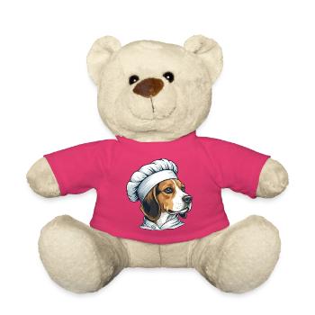 Chef Beagle Cartoon Humour de cuisine en cuisine - Nounours - rose - Devant