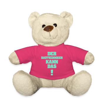 Geschenk für Bautechniker - Teddy - Pink - Vorne