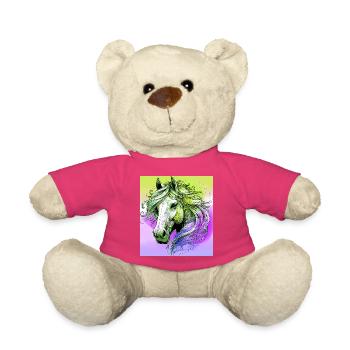 cheval - Nounours - rose - Devant