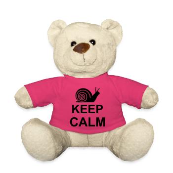 keep calm snail kg10 - Teddy Bear - pink - Front