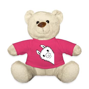 Lama regarde latéral - Nounours - rose - Devant