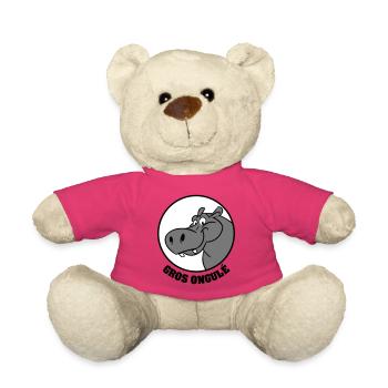 Hippo Texte - Nounours - rose - Devant