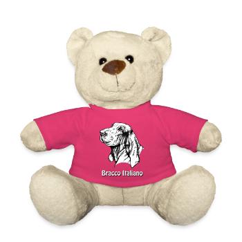 Bracco Italiano Portrait avec texte - Nounours - rose - Devant