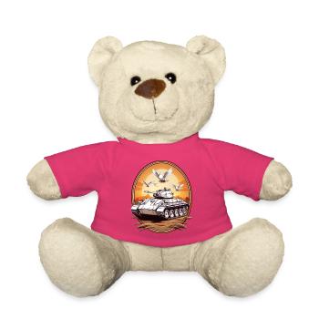 Panzer mit Friedenstauben - Teddy - Pink - Vorne