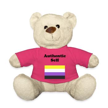 Nicht-binäre Flagge Authentisches Selbst - Teddy - Pink - Vorne